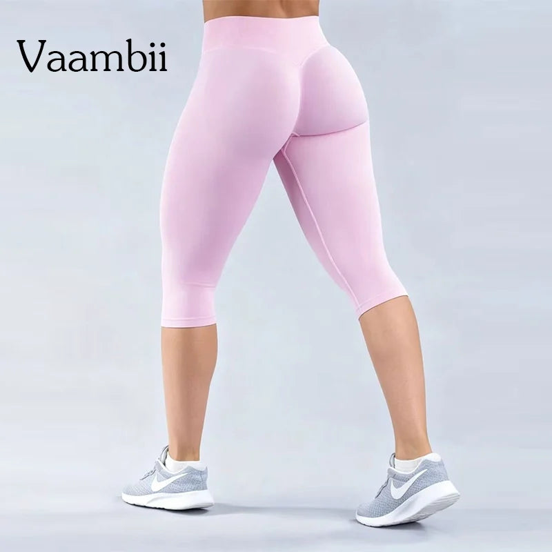 High-Waist Seamless Activewear Capri Leggings
