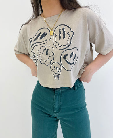Melted Smiley Faces Graphic Tee